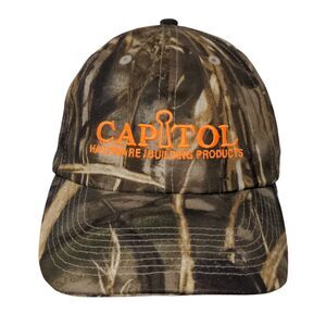 Capitol Hardware Strapback Hat Camo One Size Embroidered Chipola